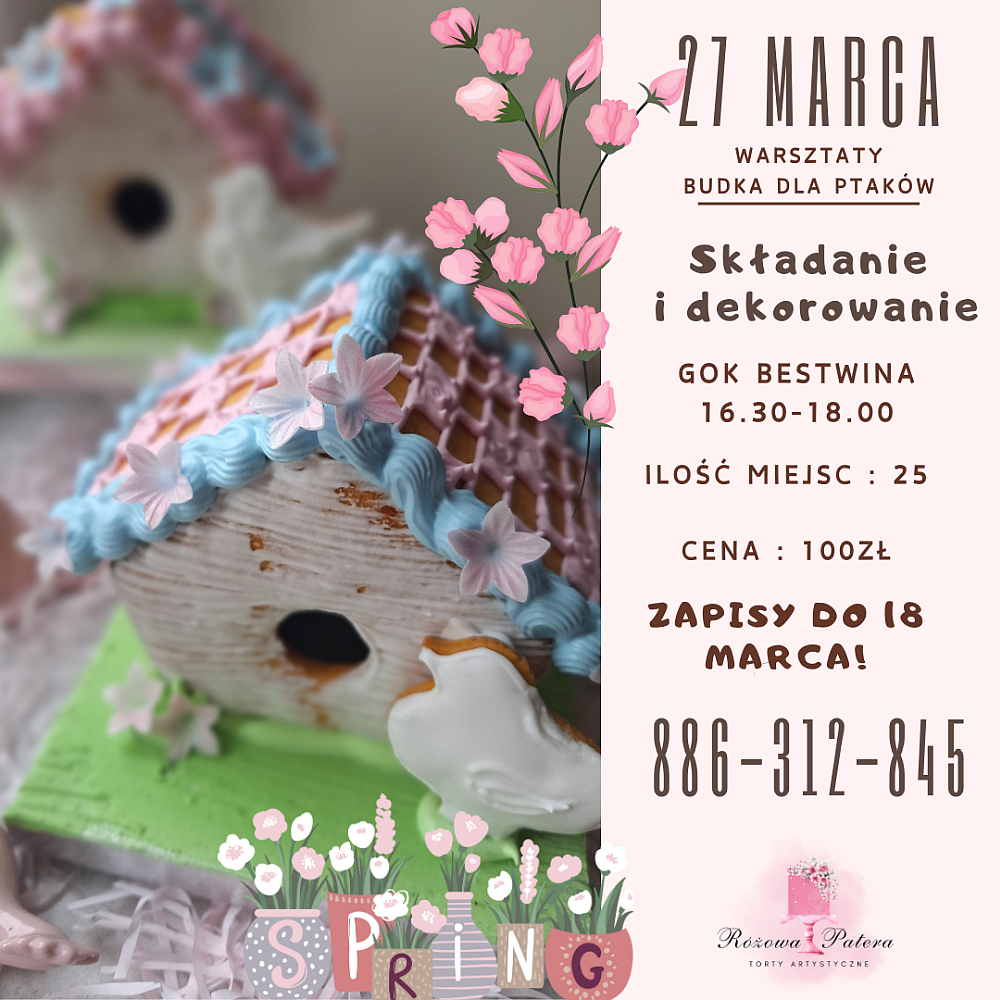 Plakat - zaproszenie na warsztaty cukiernicze Plakat - zaproszenie na warsztaty cukiernicze