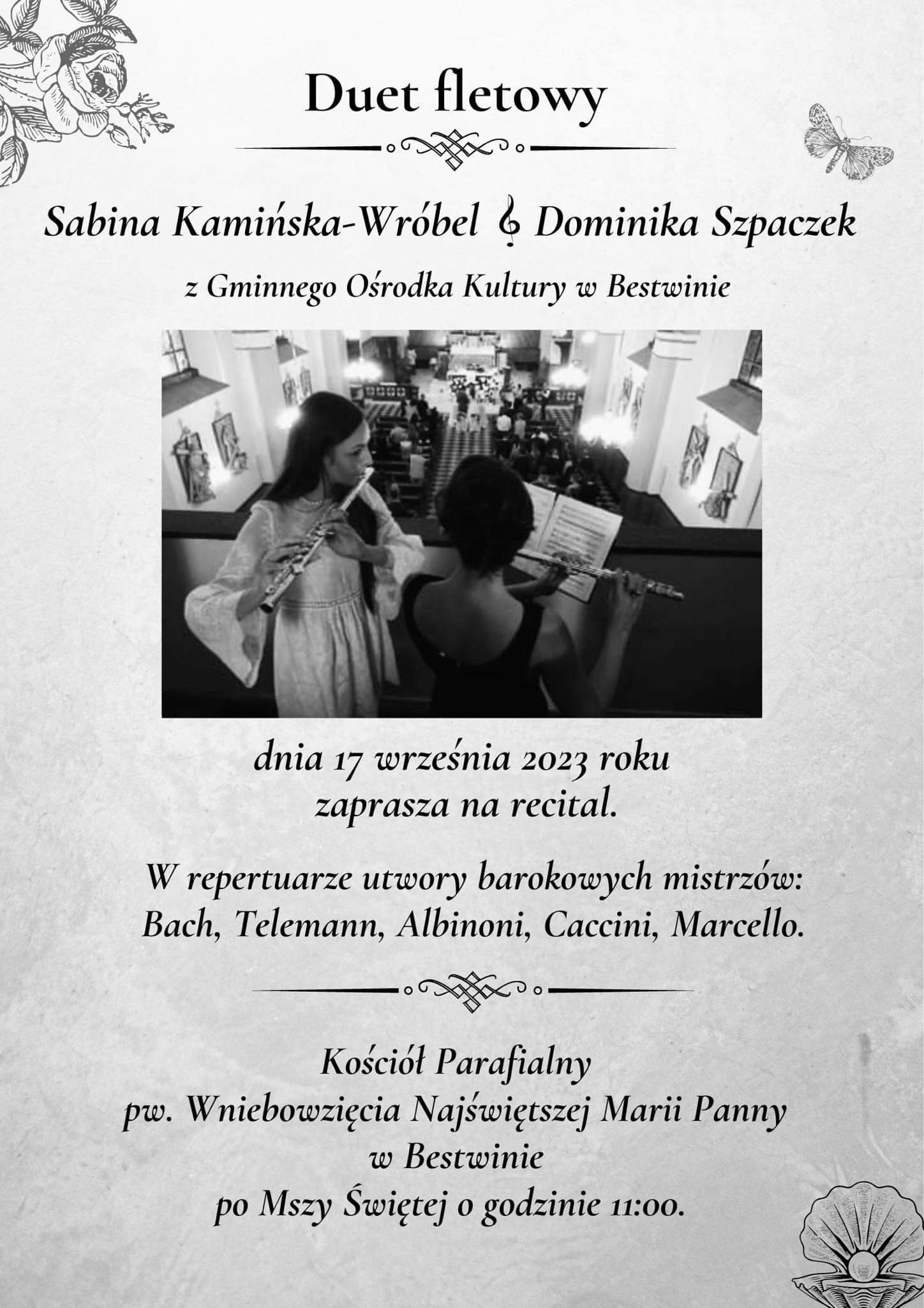 Zaproszenie na recital "Duetu fletowego" Zaproszenie na recital "Duetu fletowego"